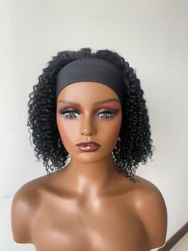 Human Hair Kinky Curly Headband Wig